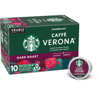 Starbucks Dark Roast K-Cup Coffee Pods - Caff Verona For Keurig Brewers - 1 Box (10 Pods)