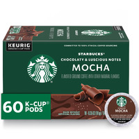 Starbucks Medium Roast K-Cup Coffee Pods, Mocha For Keurig Brewers, 6 Boxes (60 Pods Total)