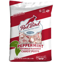 Red Bird Soft Peppermint Candy Puffs, Mints Individually Wrapped, Gluten-Free, Non-Gmo Verified, Kosher, Allergen Free 46 Oz Bag