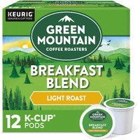Green Mountain Coffee Roasters Breakfast Blend Single-Serve Keurig K-Cup Pods, Light Roast Coffee, 12 Count