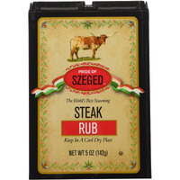 Pride Of Szeged Steak Rub Seasoning Spice Mix, Shaker And Pour Top For Steaks Burgers And Beef, 5Oz. Tin, 1-Count