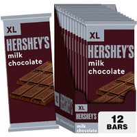 Hershey's Milk Chocolate Xl, Candy Bars, 4.4 Oz (12 Count, 16 Pieces)
