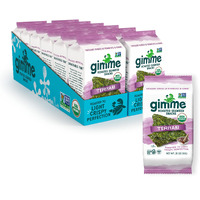 Gimme Organic Roasted Seaweed Sheets - Teriyaki - 12 Count Sharing Packs - Keto, Vegan, Gluten Free -Great Source Of Iodine And Omega 3S - Healthy On-The-Go Snack For Kids & Adults
