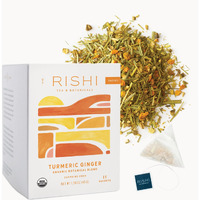 Rishi Tea Organic Caffeine Free Tea Bags, Turmeric Ginger, 15Count