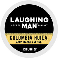 Laughing Man Colombia Huila Coffee Single-Serve K-Cups For Keurig Brewers, 16 Count