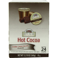 Grove Square Hot Cocoa Pods, Dark Chocolate, Single Serve (Pack Of 24) (Packaging May Vary)