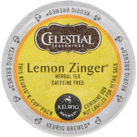 Celestial Seasonings Lemon Zinger Herbal Tea, K-Cup Portion Pack For Keurig K-Cup Brewers, 24-Count (Pack Of 2)