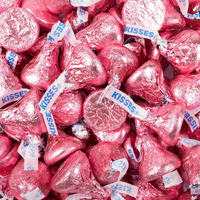 Pink Candy Kisses 1Lb (Approx. 100 Pcs) - Milk Chocolate
