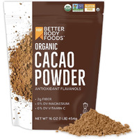 Betterbody Foods Organic Cacao Powder, Rich Chocolate Flavor, Non-Gmo, Gluten-Free, Cocoa, 16 Ounce, 1 Lb Bag