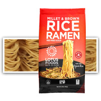 Lotus Foods Bulk Food Organic Millet & Brown Rice Ramen Noodles With Red Miso Soup, Gluten-Free Easy To Cook & Healthy Japanese Noodles With Instant Gourmet Broth, 2.8 Oz (Pack Of 10)