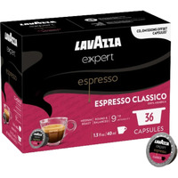 Lavazza Expert Espresso Classico Coffee Capsules, Round And Balance,Medium Roast, 100% Arabica, Notes Of Cereals, Intensity 9 Out 13, Espresso Preparation,Blended And Roasted In Italy,(36 Capsules)