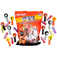 Pez Candy Mini Halloween Candy Dispensers Trick Or Treat Favors, Bag Of 12, Orange, 0.32 Ounce (Pack Of 1)