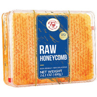 Great Bazaar All Natural Raw Honeycomb 100% Honey Pure Turkish Raw Honey Comb - Honey Combs Raw Edible - Honey With Honeycomb 400G (14.10Oz)
