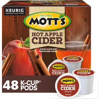Mott's Hot Apple Cider, Keurig Single Serve K-Cup Pods, Flavored K Cups, 48 Count (2 Boxes Of 24 Pods)