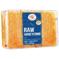 Taj Gourmet All Natural Raw Honeycomb 100% Honey Pure Turkish Raw Honey Comb -100% All Natural Edible Honey Combs Raw Edible - Perfect For Healthy Smoothies Honey With Honeycomb, 200G (7.05Oz)