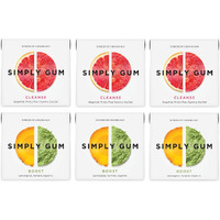 Simply Gum Natural Chewing Gum (15 Count (Pack Of 6), Variety)