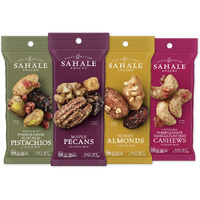 Sahale Snacks Glazed Mix Nut Blend Variety Pack, 1.5 Oz Grab & Go Bags (12 Total Packs) - Four Different Dry-Roasted Deluxe Mixed Nuts Blends Included - Non-Gmo Kosher & Certified Gluten-Free Snacks