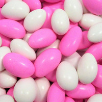 Pink & White Jordan Almonds By Its Delish, 5 Lbs Bulk | Sugared Almond Nut With Sweet Hard Candy Coating - Bulk Wedding Favors, Bridal And Baby Showers, Party Buffets - Usa Made, Vegan & Kosher