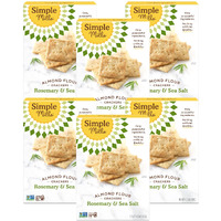Simple Mills Almond Flour Crackers, Rosemary & Sea Salt - Gluten Free, Vegan, Healthy Snacks, 4.25 Ounce (Pack Of 6)