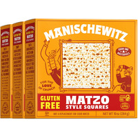 Manischewitz All Natural Gluten-Free Matzo Style Squares, 10 Ounce 3 Pack