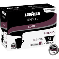 Lavazza Expert Intenso Coffee Capsules, Intense, Dark Roast, Intenisty 9 Out Of 10, Notes Of Spicy, Coffee Preparation, Blended And Roasted In Italy, (36 Capsules)