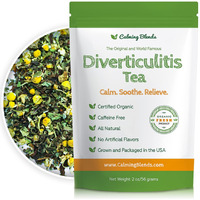 Calming Blends Diverticulitis Tea | Organic Loose Leaf Tea, Caffeine Free | 36 Cups | Made In Usa
