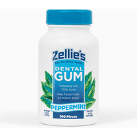 Zellie's | 100% Xylitol Sugar Free Peppermint Chewing Gum | Peppermint Flavor (100 Count (Pack Of 1))
