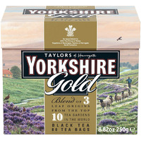 Taylors Of Harrogate Yorkshire Gold, 80 Teabags, (Pack Of 5)