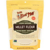 Bob's Red Mill Stone Ground Whole Grain, Millet Flour, 20 Ounce (Pack Of 4)
