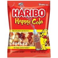 Haribo Gummi Candy, Happy-Cola 5 Oz. Bag (Pack Of 12)