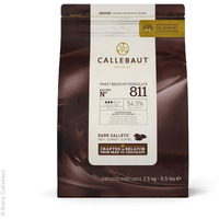 Callebaut Recipe No. 811 Finest Belgian Dark Chocolate With 54.5% Cacao, 5.51 Pound