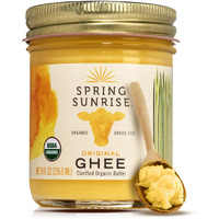 Ghee Organic Grass Fed - Ghee Butter - Organic Ghee - Ghee Oil - Grass Fed Ghee - Organic Butter - Grass Fed Butter - Ghee Butter Organic Grass Fed - Keto Butter - Spring Sunrise 8Oz