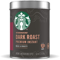 Starbucks Premium Instant Coffee - Dark Roast - 100% Arabica - 1 Tin (Up To 40 Cups)