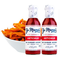 Yo Mama's Foods Keto Classic Ketchup - Pack Of (2) - Zero Calorie, No Sugar Added, Low Carb, Vegan, Gluten Free, Paleo Friendly, And Made With Whole Non-Gmo Tomatoes!