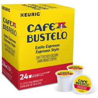 Keurig Coffee Pods K-Cups 16 / 18 / 22 / 24 Count Capsules All Brands / Flavors (24 Pods Cafe Bustelo - Espresso Style)