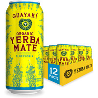 Guayaki Yerba Mate, Clean Energy Drink Alternative, Organic Bluephoria, 15.5Oz (Pack Of 12), 150Mg Caffeine