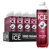 Sparkling Ice, Black Cherry Sparkling Water, Zero Sugar Flavored Water, With Vitamins And Antioxidants, Low Calorie Beverage, 17 Fl Oz Bottles (Pack Of 12)