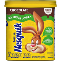 Nestle Nesquik No Sugar Added Chocolate Flavored Powder 16 Oz. Canister
