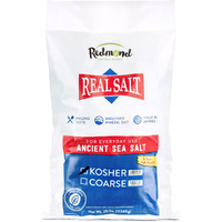 Redmond Real Sea Salt - Natural Unrefined Gluten Free Kosher, 25 Pound Bag
