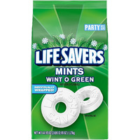 Life Savers Wint-O-Green Breath Mint Bulk Hard Candy, Party Size, 44.93 Oz Bag