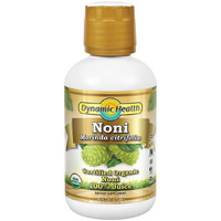 Dynamic Health Organic Noni Juice, 100% Juice No Additives, Immune System Support, Increase Energy, Antioxidant Supplement, Vegan, Gluten Free, Non-Gmo, 16 Fl Oz