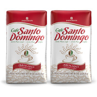 Caf   Santo Domingo, 8 Oz Bag, Ground Coffee, Medium Roast - Product From The Dominican Republic (Pack Of 2)