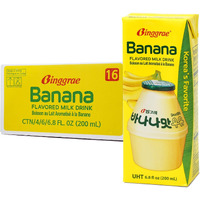 Binggrae Banana Flavored Milk [Koreas No 1 Classic & Original Banana Milk] - Sweet, Smooth & Creamy Texture (Pack Of 24)