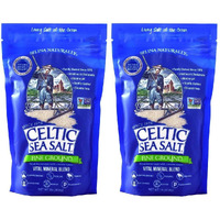 Celtic Sea Salt Resealable Bags, Fine Ground, 1 Pound, 2 Count