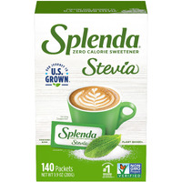 Splenda Stevia Zero Calorie Sweetener, Plant Based Sugar Substitute Granulated Powder, Single Serve Packets, 140 Count