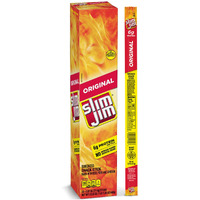 Slim Jim Giant Smoked Meat Sticks, Original Flavor, Keto Friendly Snack, 0.97 Oz.