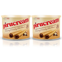 Pirucream Rolled Wafers With Chocolate Hazelnut, Organic Alkaline 100% Cocoa - No Trans-Fat, Preservatives, Colorants Or Additives And Without Palm Oil (300Gr/ 10.58Oz - 2 Pack Tin)