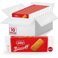 Lotus Biscoff, Caramelized Biscuit Cookies, Non Gmo + Vegan - 8.8 Ounce (Pack Of 10)
