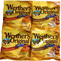Werther's Original Sugar-Free Candies Bundle - 4 Items: Hard Candies And Caramel Coffee Hard Candies