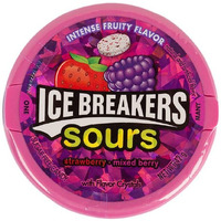 Ice Breakers Sours Strawberry-Mixed Berry 1.5 Oz Containers (Pack Of 8), 1.5 Ounce